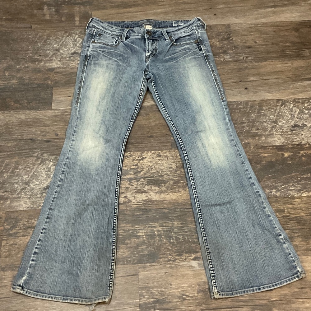 Silver Jeans Y2K Classic Blue Flare Leg Denim